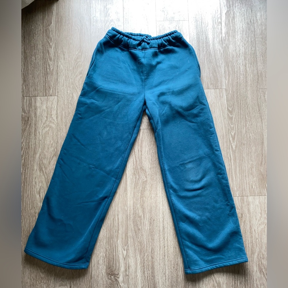 Strawberry Milk Mob Teal wide leg sweats